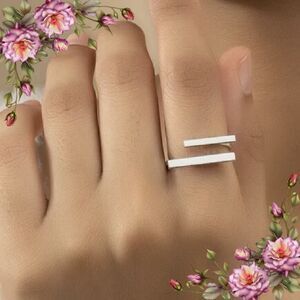 Geometric Design Cuff Ring